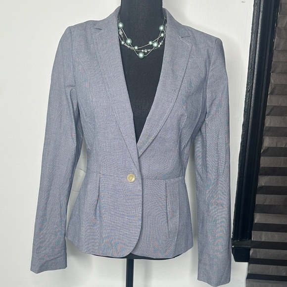 Banana Republic Jackets & Blazers - Banana Republic Women's Blue/Gray Blazer